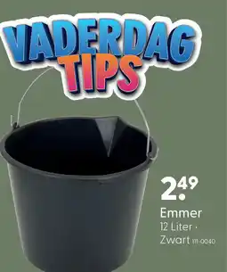 Marskramer Emmer 12 Liter Zwart aanbieding