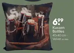 Marskramer Kussen Bottles velvet 40 x 40 cm aanbieding