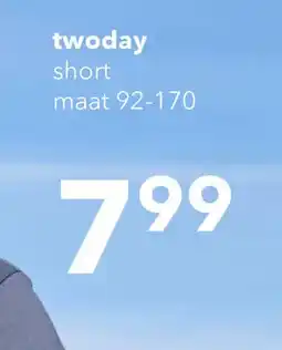 Scapino TwoDay meisjes sweatshort met biezen roze groen aanbieding