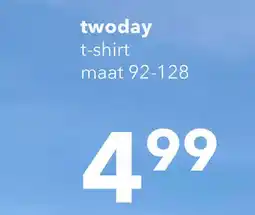 Scapino TwoDay meisjes T-shirt met luipaard zwart roze aanbieding