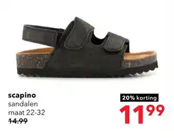 Scapino Jongens bio sandalen zwart aanbieding