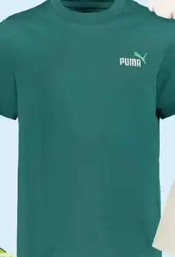 Scapino Puma ESS 2 Color Small No. 1 Logo heren sport T-shirt groen aanbieding
