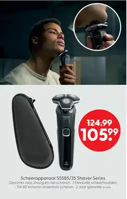 Marskramer Philips Scheerapparaat S5585/35 shaver series 5000 Wet & Dry aanbieding