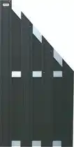 Bol.com Intergard Tuinscherm schutting composiet zwart 90x180/93cm aanbieding