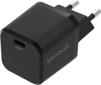 Coolblue BlueBuilt Power Delivery Oplader met Usb C Poort 20W Zwart aanbieding