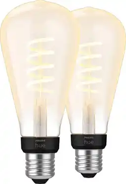 Coolblue Philips Hue Filament White Ambiance Edison XL 2-pack aanbieding