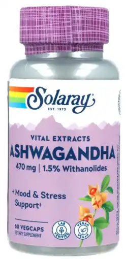 De Online Drogist Solaray Ashwagandha Extract Capsules aanbieding