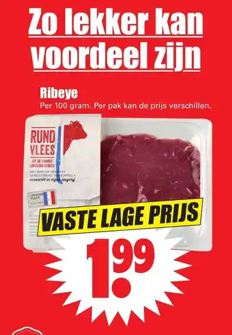 Dirk Ribeye 100 gr aanbieding