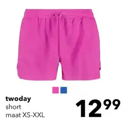 Scapino TwoDay dames badstof sweatshort roze aanbieding