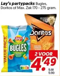 Dekamarkt Lay's partypacks aanbieding