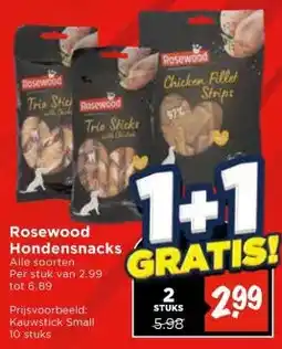 Vomar Voordeelmarkt Rosewood Hondensnacks aanbieding