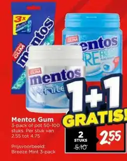 Vomar Voordeelmarkt Mentos Gum aanbieding