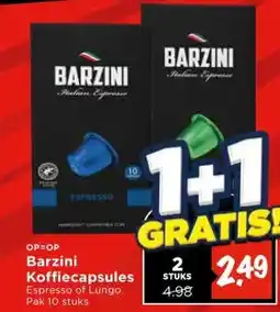 Vomar Voordeelmarkt Barzini Koffiecapsules aanbieding