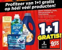 Vomar Voordeelmarkt Lenor Vloeibaar, Pods, Wasverzachter of Geurbooster aanbieding