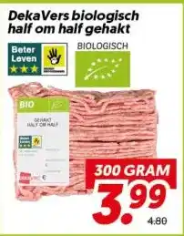 Dekamarkt DekaVers biologisch half om half gehakt aanbieding
