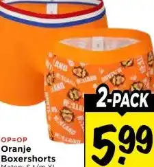 Vomar Voordeelmarkt Oranje Boxershorts aanbieding