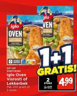 Vomar Voordeelmarkt Iglo Oven Visrosti of Lekkerbek aanbieding