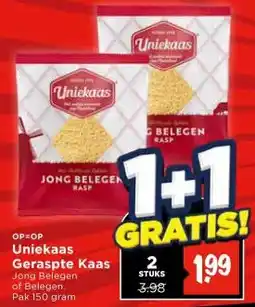 Vomar Voordeelmarkt Uniekaas Geraspte Kaas aanbieding