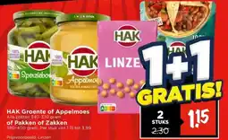 Vomar Voordeelmarkt HAK Groente of Appelmoes of Pakken of Zakken aanbieding
