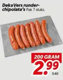 Dekamarkt Deka Vers runder- chipolata's aanbieding