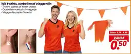 Dekamarkt WK t-shirts, oorbellen of vlaggenlijn aanbieding