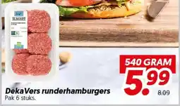 Dekamarkt DekaVers runderhamburgers aanbieding