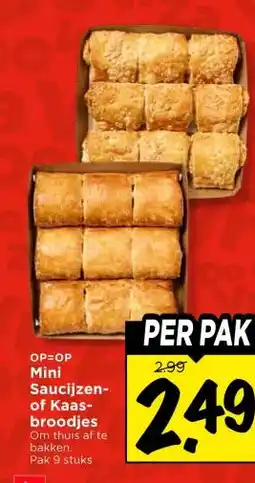 Vomar Voordeelmarkt Mini Saucijzen- of Kaas- broodjes aanbieding