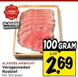 Vomar Voordeelmarkt Versgesneden Rosbief aanbieding
