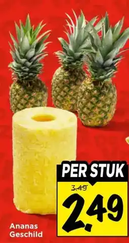 Vomar Voordeelmarkt Ananas Geschild aanbieding