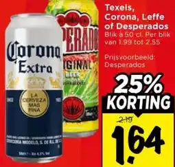 Vomar Voordeelmarkt Texels, Corona, Leffe of Desperados aanbieding