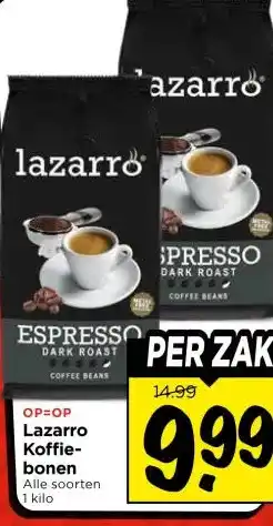 Vomar Voordeelmarkt Lazarro Koffie- bonen aanbieding