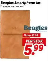 Dekamarkt Beagles Smartphone tas aanbieding