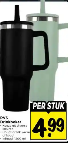 Vomar Voordeelmarkt RVS Drinkbeker aanbieding