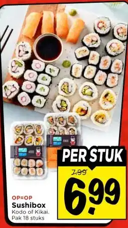 Vomar Voordeelmarkt Sushibox Kodo of Kikai. aanbieding