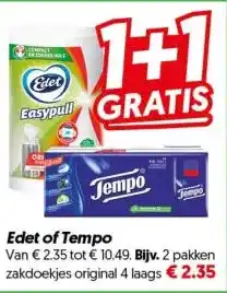 Dekamarkt Edet of Tempo aanbieding