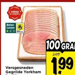Vomar Voordeelmarkt Versgesneden Gegrilde Yorkham aanbieding