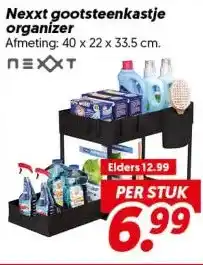 Dekamarkt Nexxt gootsteenkastje organizer aanbieding