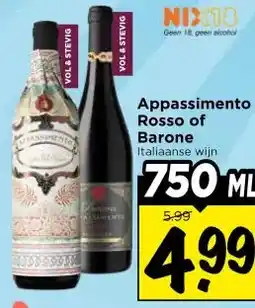 Vomar Voordeelmarkt Appassimento Rosso of Barone aanbieding