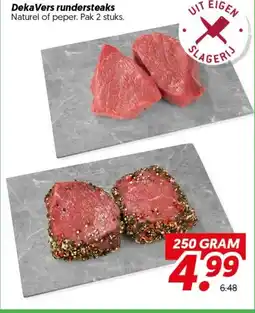 Dekamarkt Deka Vers rundersteaks aanbieding