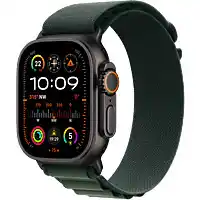 Bol.com Apple Watch Ultra 2 GPS + Cellular 49mm Black Titanium Case with Dark Green Alpine Loop - Medium aanbieding