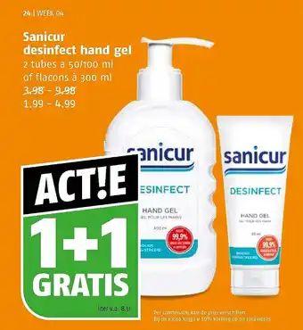 Poiesz Sanicur desinfect hand gel aanbieding