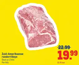 Makro Zuid-Amerikaanse runderribeye aanbieding