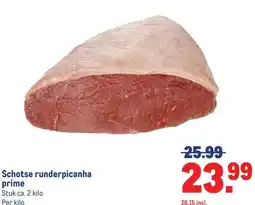 Makro Schotse runderpicanha prime aanbieding