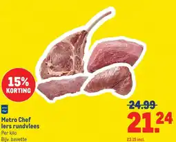 Makro Metro Chef lers rundvlees aanbieding
