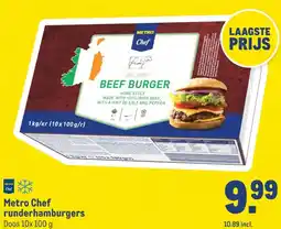 Makro Metro Chef runderhamburgers aanbieding