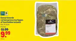Makro Gemarineerde varkensprocureurlapjes of houthakkerssteaks aanbieding