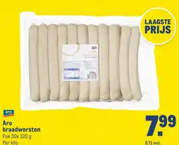 Makro Aro braadworsten aanbieding