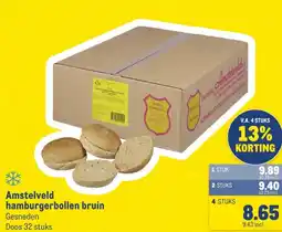 Makro Amstelveld hamburgerbollen bruin aanbieding