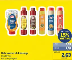 Makro Hela sauzen of dressings aanbieding