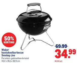 Makro Weber houtskoolbarbecue Smokey Joe aanbieding